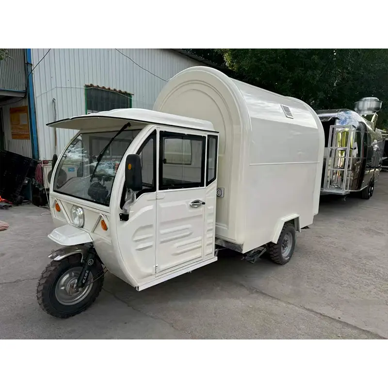 Elektrischer mobiler Lebensmittelwagen mit drei Rädern