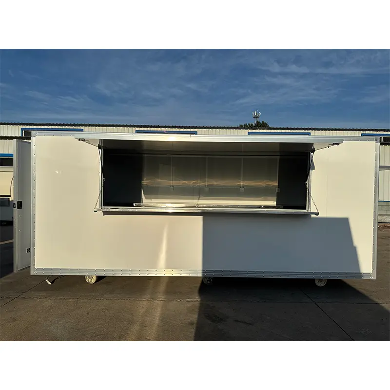 Robuster Streetfood-Kiosk aus Stahl für den Außenbereich